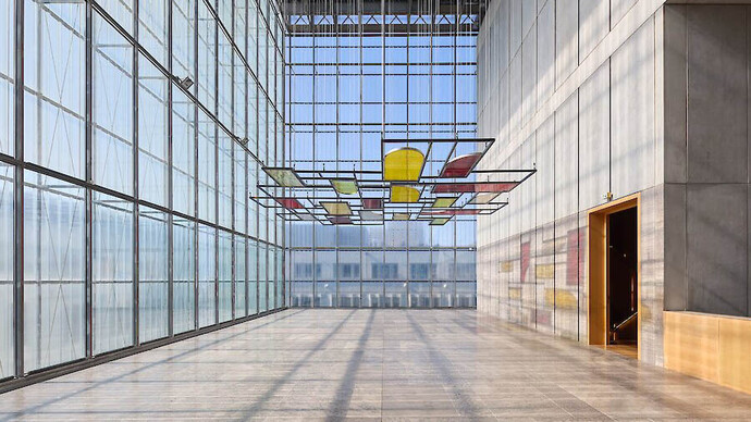 Rosa Barba, Under the canopy, exhibition view. Courtesy of Museum der bildenden Künste Leipzig