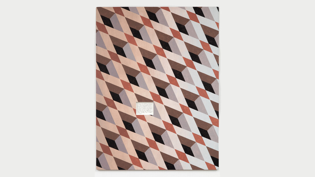 Ken Weathersby, 298, 2018, Acrylic and graphite on canvas, graphite on paper, 40 x 30 inches