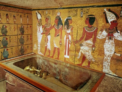 La camera principale contenente il sarcofago di Tutankhamon