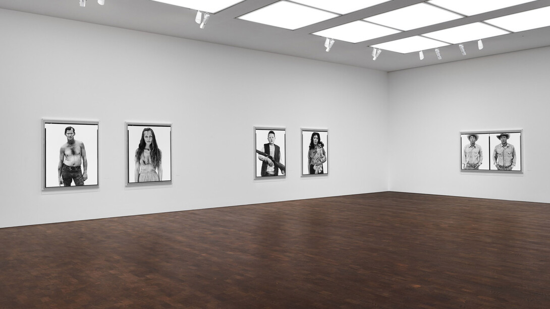Richard Avedon, Facing west, exhibition view. Courtesy of Gagosian Gallery