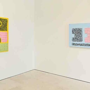 Recent paintings. Courtesy of Maruani Mercier