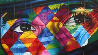 Ayrton Senna: Painel do artista plástico e grafiteiro Eduardo Kobra em São Paulo.