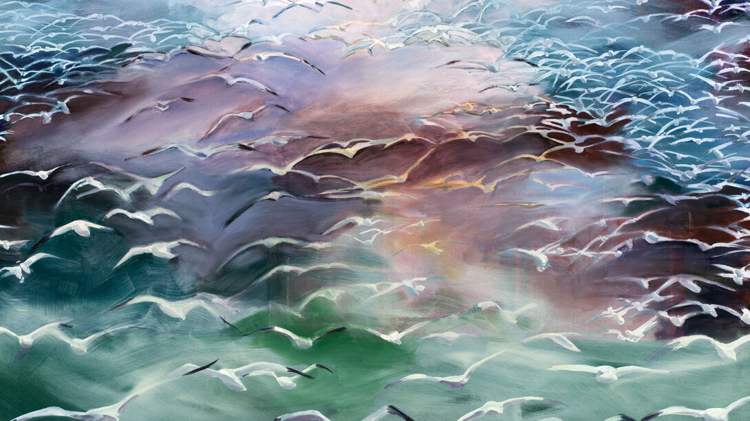 Susan Berg, Lift Off, 36" x 48", Oil on Canvas, Courtesy of Agora Gallery 
