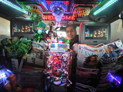 Akber Batada, proud of his vehicle. Photos: Alan Rokeach