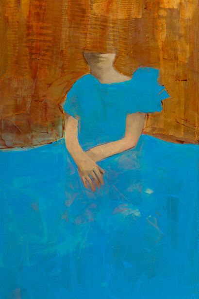 Carolina Convers, Gold and blue deliriums, 2025. Courtesy of Beatriz Esguerra Art