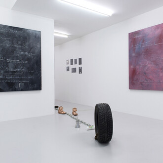 Bill Hayden, Sam Pulitzer, Antek Walczak, Exhibition view "War Pickles II", Air de Paris, Paris, 2014, Photo Marc Domage, Courtesy Air de Paris, Paris