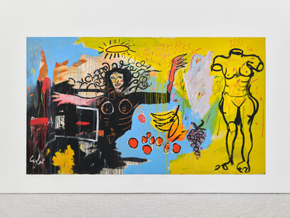 Jean-Michel Basquiat, Venus, vue d'exposition. Avec l'aimable autorisation de Gagosian