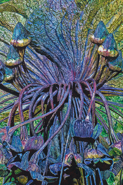 Constanza Schaffner,
De Terror y De Gloria (detail), 2023.
Oil on linen,
90 x 70 inches,
(228.6 x 177.8 cm)
© Constanza Schaffner; Courtesy of the artist, Central Fine, Miami Beach, and Luhring Augustine, New York. Photo: Genevieve Hanson