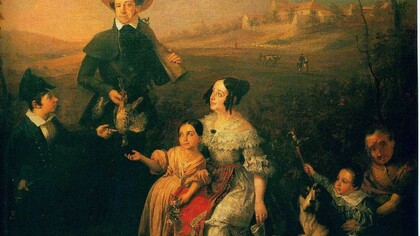 «La familia del marqués de Arco Hermoso» (1838), Antonio Cabral Bejarano 