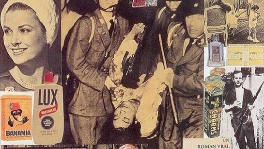 Chryssa Romanos, Reportage, 1965, collage on canvas, 65 x 50 cm, Private collection, Athens. Courtesy Kalfayan Galleries, Athens - Thessaloniki