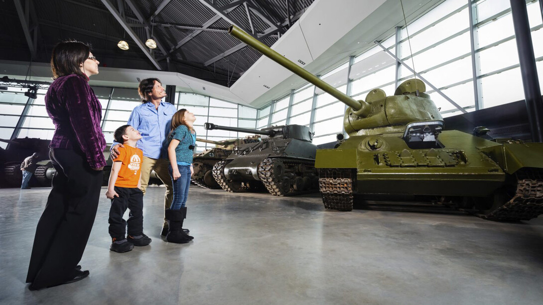 LeBreton gallery. The military technology collection, exhibition view. Courtesy of the Canadian War Museum