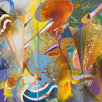 Barbara Takenaga, Round trip time (detail), 2024. Courtesy of Kemper Museum of Contemporary Art