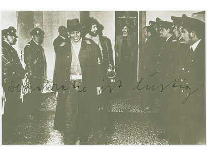 Joseph Beuys, Democracy is Merry (Demokratie ist lustig).1973/2014, Reproduction of screenprint © 2014 Artists Rights Society (ARS), New York / VG Bild-Kunst, Bonn