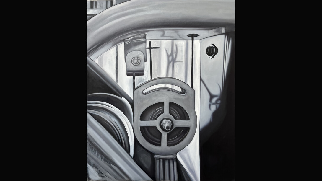 Marika Thunder,
Agnes, 2023.
Oil on canvas,
60 x 50 in,
152.4 x 127 cm. Courtesy of the artist and Micki Meng Gallery