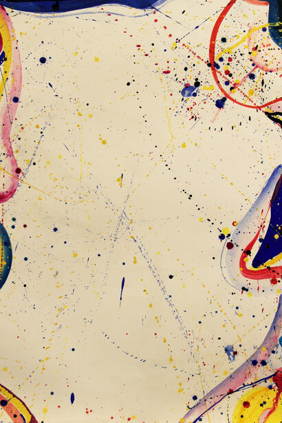 Sam Francis, Untitled, 1964, Acrylic on paper, 90.17 x 62.9 cm (35 1/2 x 24 3/4 in)
