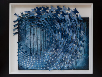 Michelle Poonawalla, Blue Wave 2020. Courtesy of Tao Art Gallery