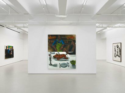 Lynette Yiadom-Boakye, Many a moonlit caveat, exhibition view. Courtesy of Jack Shainman Gallery