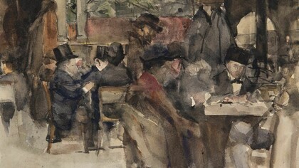 Isaac Israels, Dentro de la cafetería
