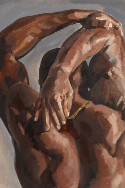 John MacConnell, Diptych no. 1, part 1 (detail), 2024. Courtesy of Childs Gallery