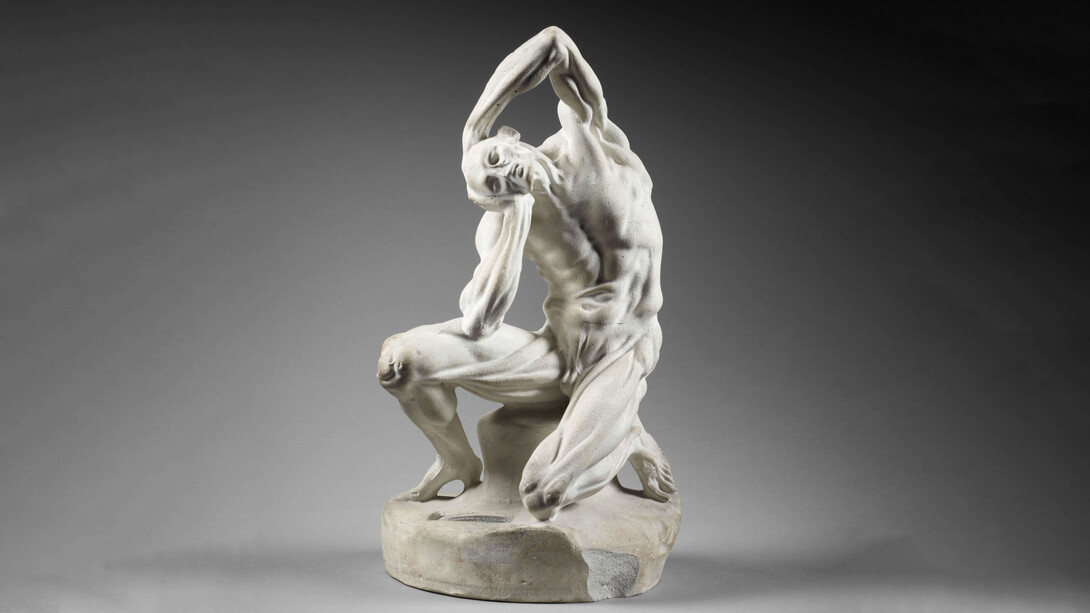 Anonymous, attributed to Michelangelo, Flayed man, 16th century. Courtesy of the Louvre Museum 