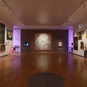 Adriana Bustos, Código natal los orígenes cósmicos del Museo, vista de exhibición. Cortesía del Museo Nacional de Bellas Artes 