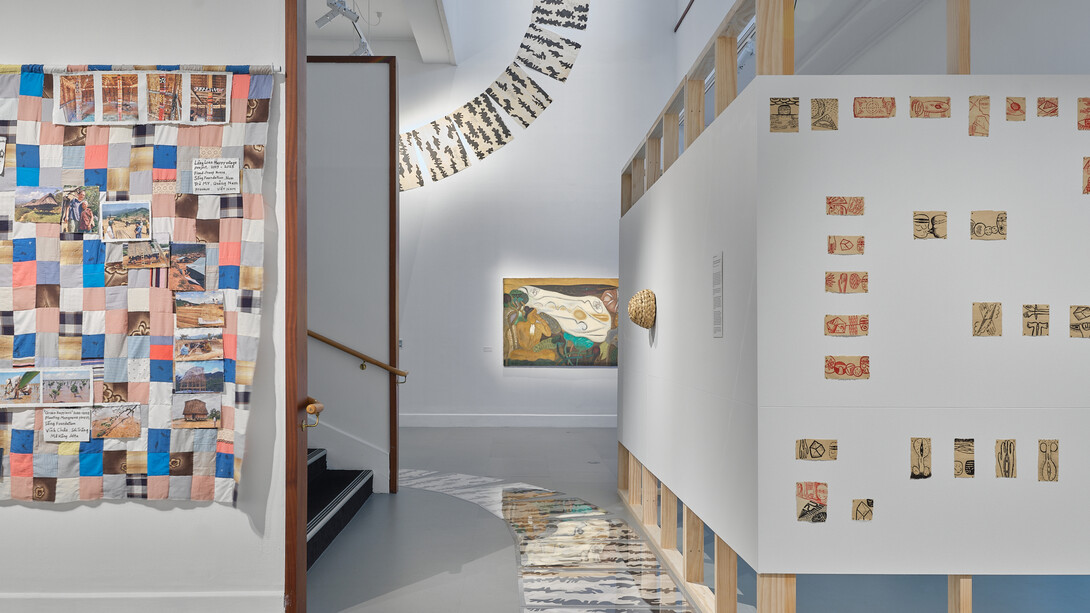 Trần Lương, Tầm tã - soaked in the long rain, exhibition view. Courtesy of Govett-Brewster Gallery 