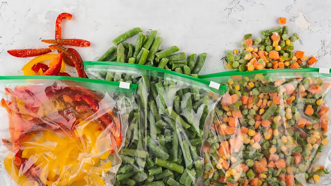 Sustainability in your kitchen by storing foods in reusable silicone bags, an eco-friendly alternative that promotes waste reduction and convenience