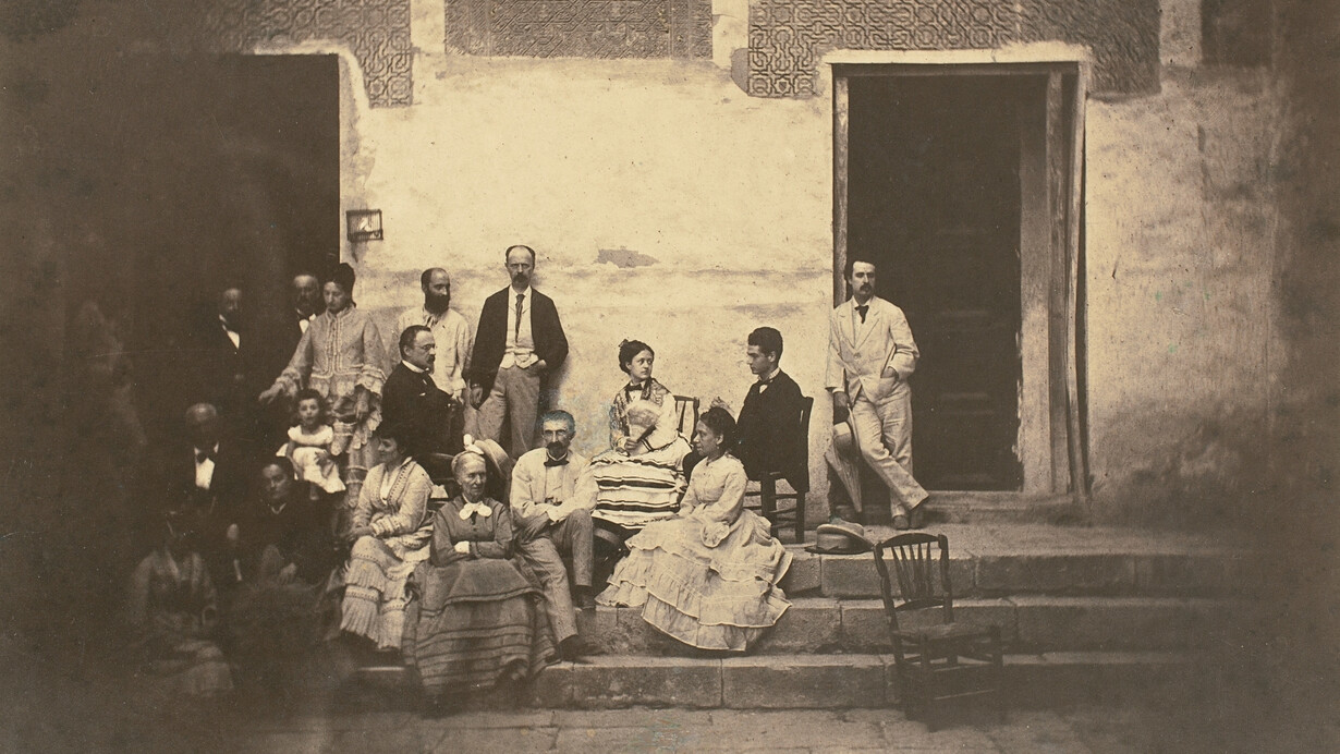 Charles Mauzaisse, The Madrazo family in the Patio of the Gilded Room at the Alhambra (detail), 1871. Courtesy of Museo del Prado