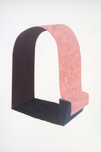 Courtney Cooper, Slip, 2016, Acrylic and mixed media on canvas, 50 x 36 x 1 inches. Courtesy of Dedalus Foundation