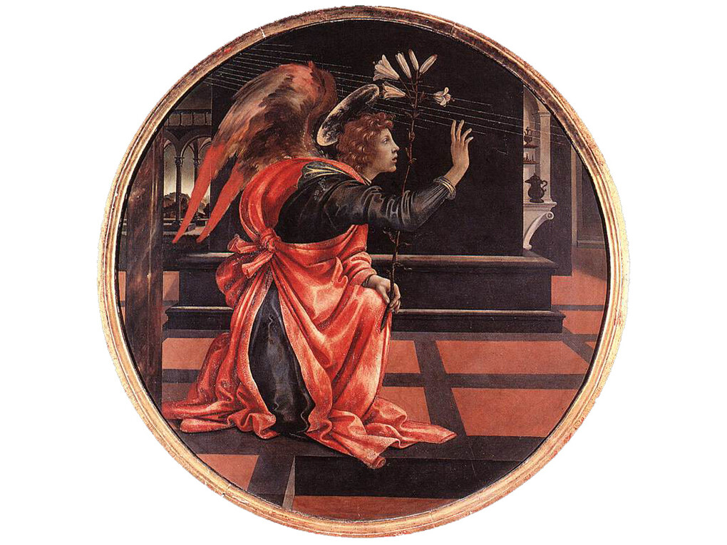 Filippino Lippi, Angelo annunziante, 1483-84. San Gimignano, Civici Musei, Pinacoteca. 
