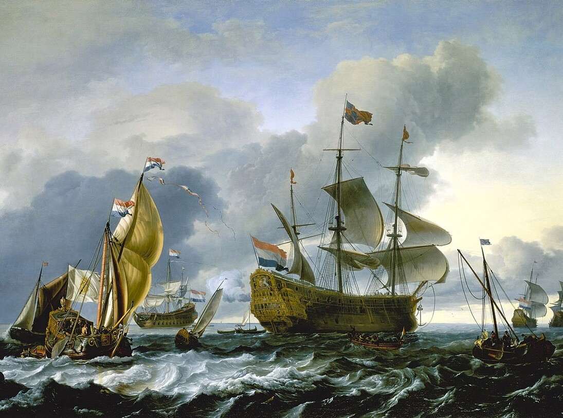 Dutch attack on the Medway The Royal Charles carried into Dutch Waters, 12 June 1667, Ludolf Backhuysen, 1667, (c) National Maritime Museum, London