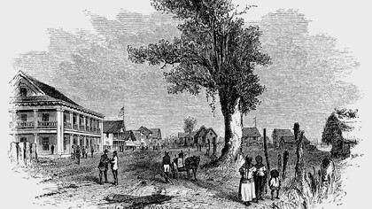Una calle de San Juan del Norte (Greytown), en el siglo XIX