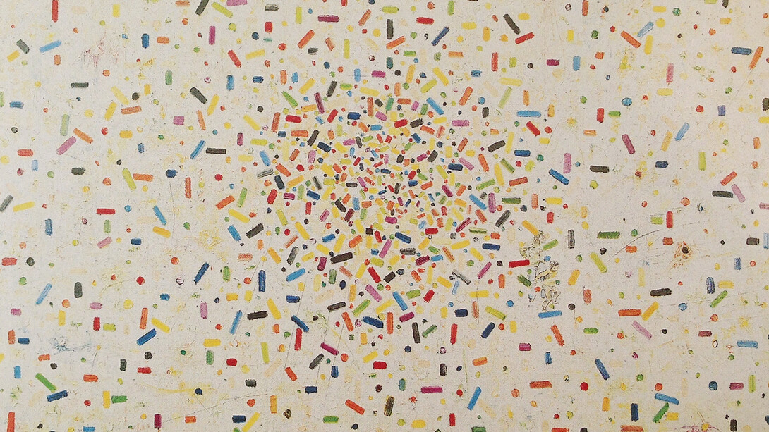 Agenore Fabbri, Donne nei giardini pubblici, 1983, olio su tela, cm 40 x 60