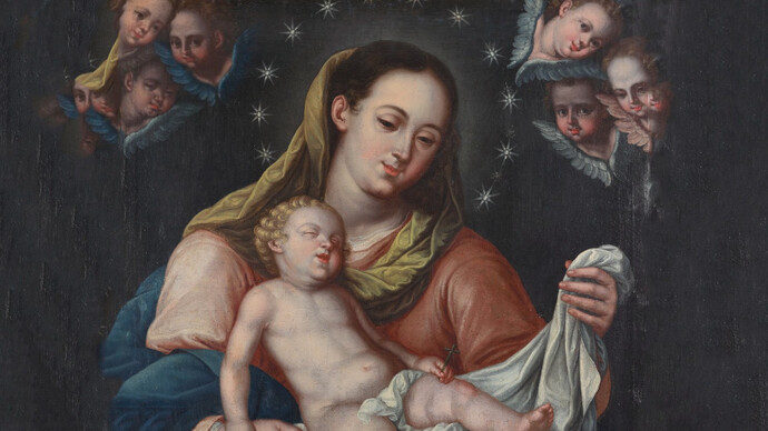Pedro José Díaz, The Virgin and child, 1770-1780. Courtesy of Denver Art Museum