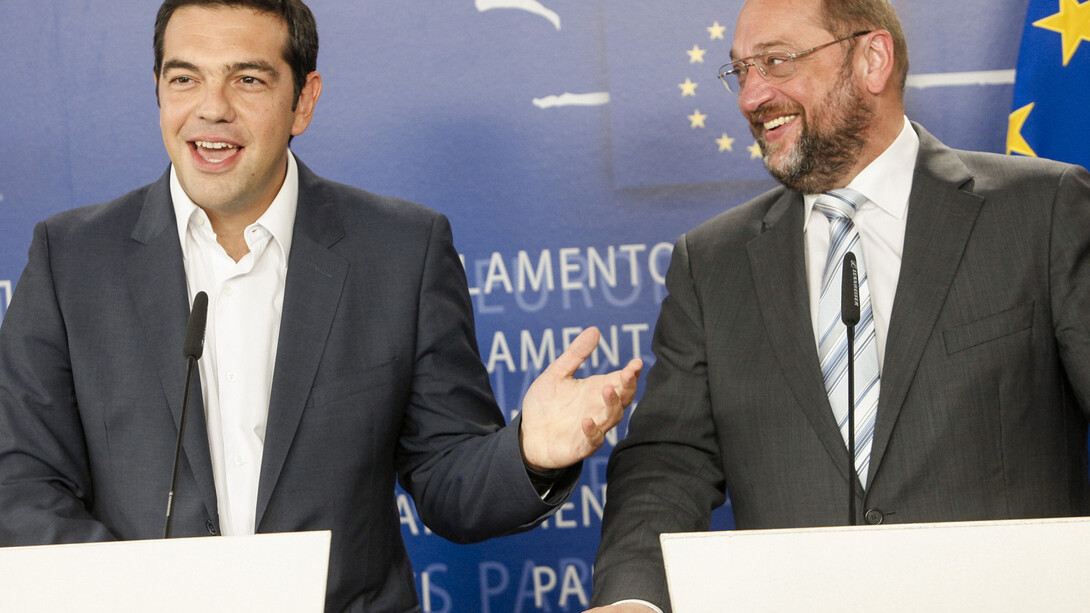 Alexis Tsipras and Martin Schulz