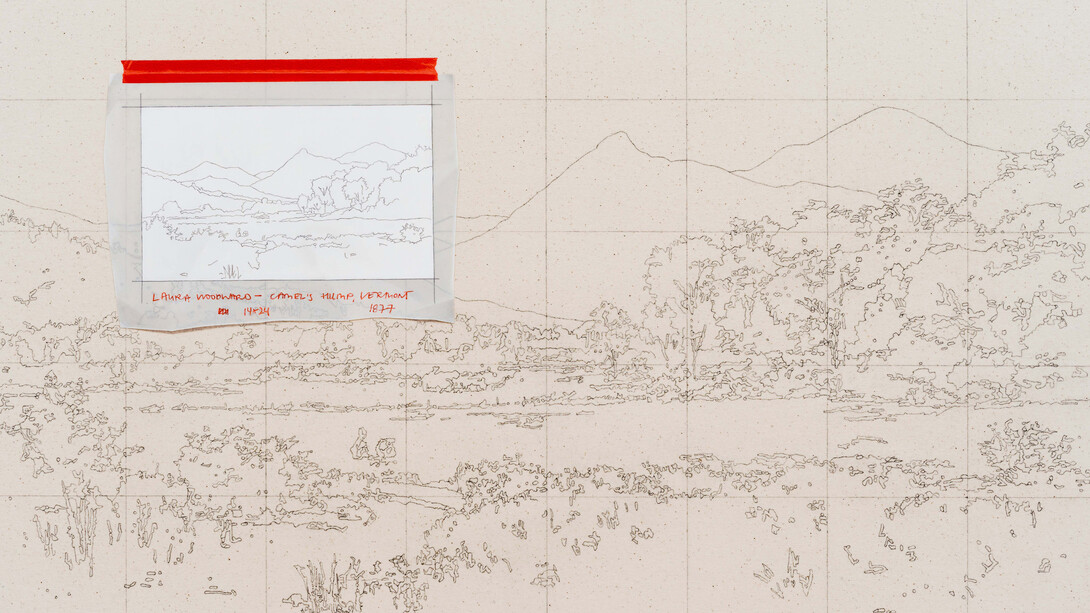 Anna Plesset, Value study 7: Camel’s Hump, Vermont, copied from a picture by Laura Woodward, 1877, 2024. Courtesy of Jack Barrett Gallery