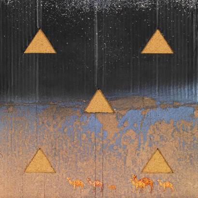 The Flight into Egypt, 1998 –1999, collage on cardboard, 17 1/8 x 14 1/8 inches (36 x 36 cm). Courtesy of The Mayor Gallery