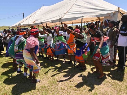 Amadiba community welcome dance for Global Tapestry of Alternatives event, 2025 @ Ashish Kothari