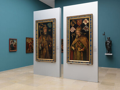 Renaissance, barock, aufklärung, ausstellungsansicht. Mit freundlicher genehmigung des Germanischen Nationalmuseums