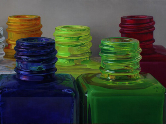 Javier Banegas, Colours VII, Oil on panel, 85 x 190 cm