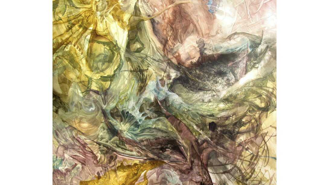 Jordan Clayton, Proteolysis of Amyloid Beta (A4) Precursor Protein, Oil on Canvas, 60 x 24 inches