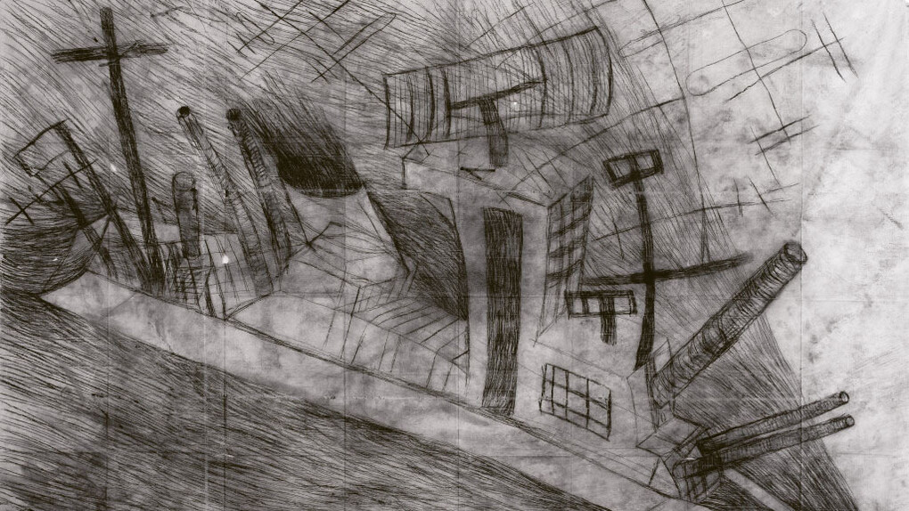 Miriam Cahn, schweigende schwester (kriegsschiff), 1981. Courtesy of Stedelijk Museum