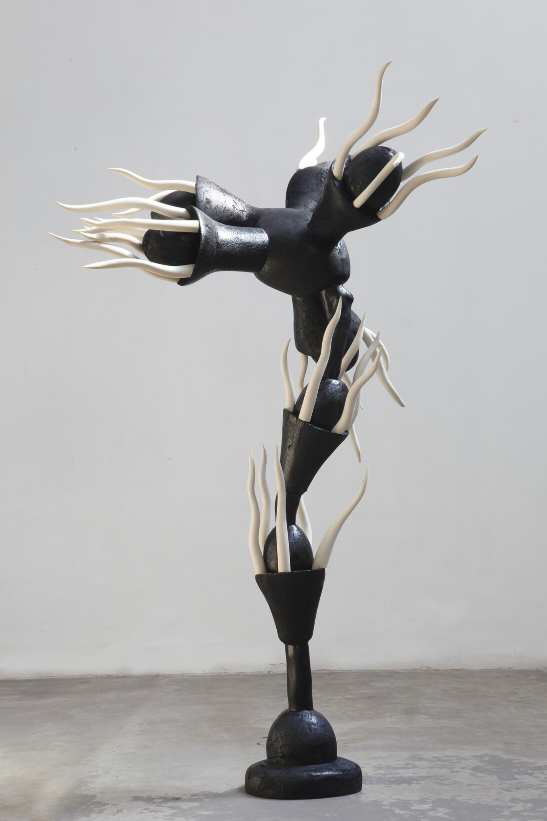 Cang Xin b. 1967, Exotic Flowers and Rare Herbs—No. 111, 2010, Wood and charcoal, 190 x 90 x 90 cm (74 3/4 x 35 3/8 x 35 3/8 in.)