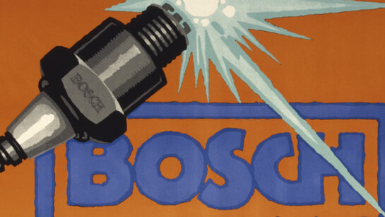 Plakat für "Bosch" Zündkerzen, Lucian Bernhard (1883-1972)1914 Berlin Farblithografie 44 x 64 cm