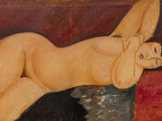 Amedeo Modigliani; Desnudo acostado, 1917 (detalle)