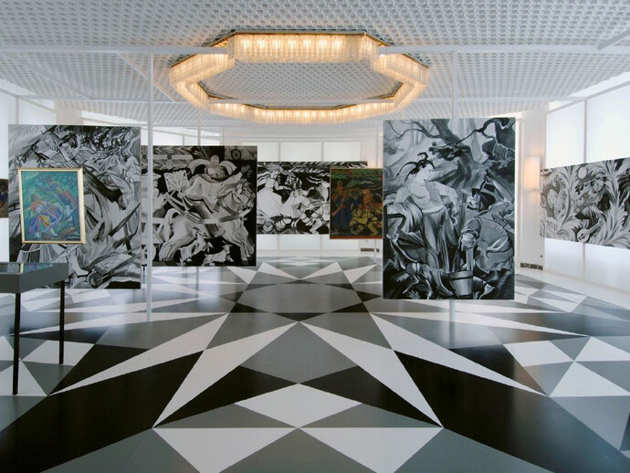 Paulina Olowska, Installation View, Zofia Stryjenska, 5th Berlin Biennial for Contemporary Art, Neu National Gallery and Schinkel Pavilion, Berlin, 2008
