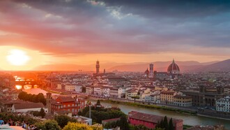 Vista di Firenze dall'alto, Italia