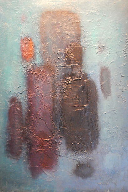 Vincenzo Frunzo, Senza titolo, olio su cartone telato, 1955-65, 60 x 50 cm