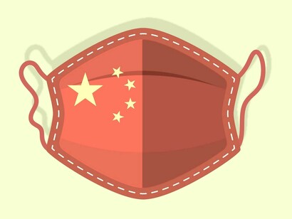Mascarilla con la bandera de China