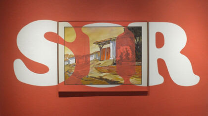 Andrés Murillo; Rojo sobre rojo, 2022. Intervención sobre pared